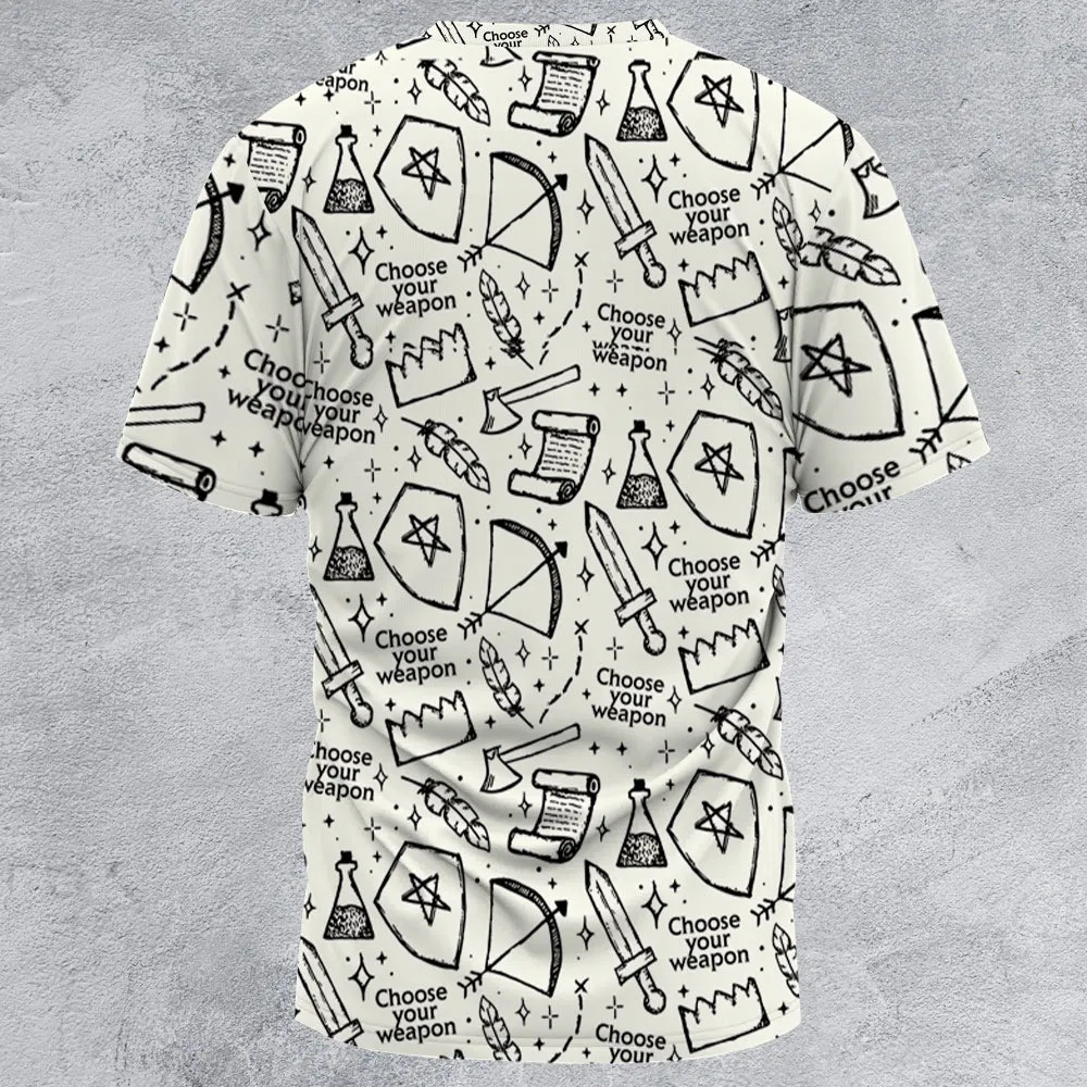Choose Your Weapon All-Over Print Unisex T-Shirt - 3