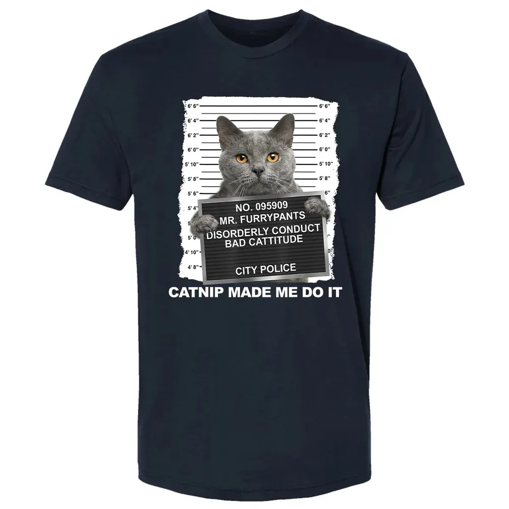 Catnip Made Me Do It Funny Cat Premium Unisex T-shirt - 2