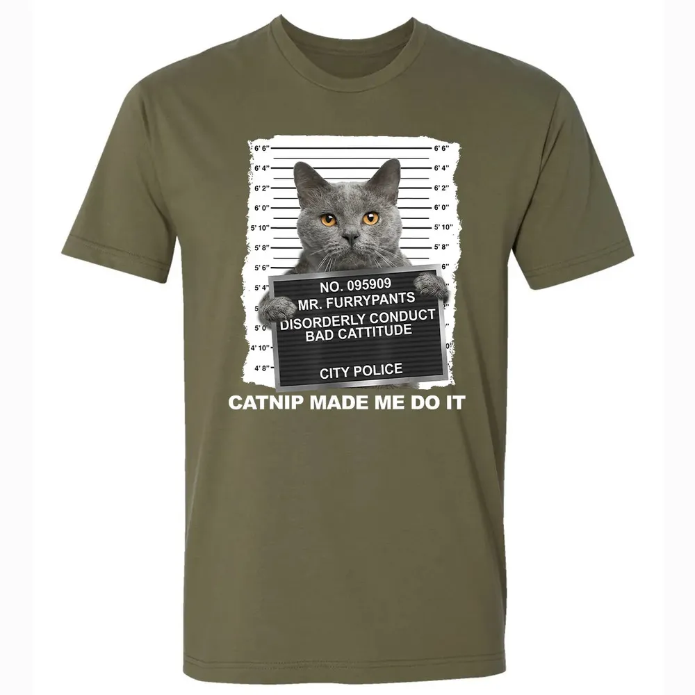 Catnip Made Me Do It Funny Cat Premium Unisex T-shirt - 5
