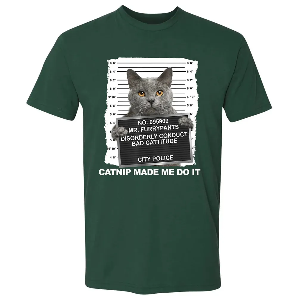 Catnip Made Me Do It Funny Cat Premium Unisex T-shirt - 12