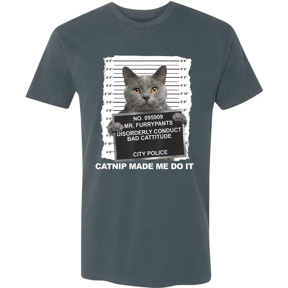 Catnip Made Me Do It Funny Cat Premium Unisex T-shirt - 14