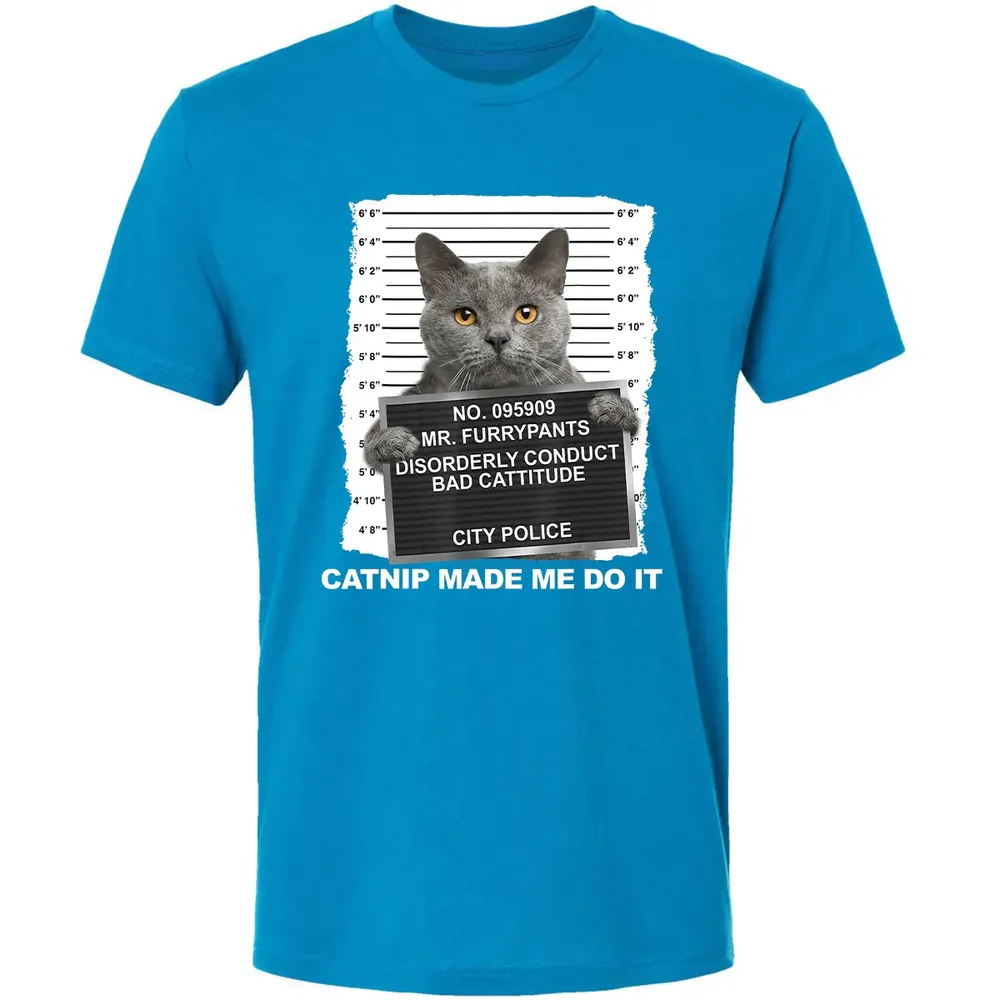 Catnip Made Me Do It Funny Cat Premium Unisex T-shirt - 15