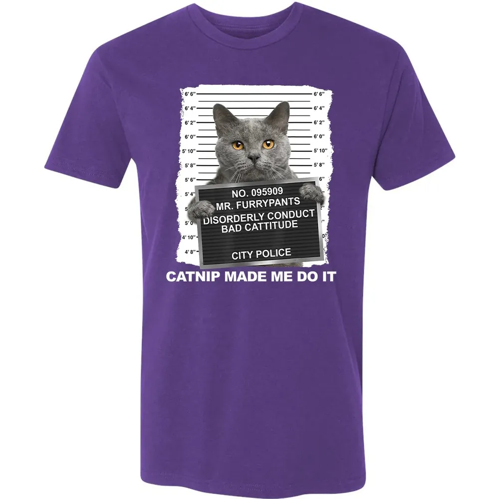 Catnip Made Me Do It Funny Cat Premium Unisex T-shirt - 7