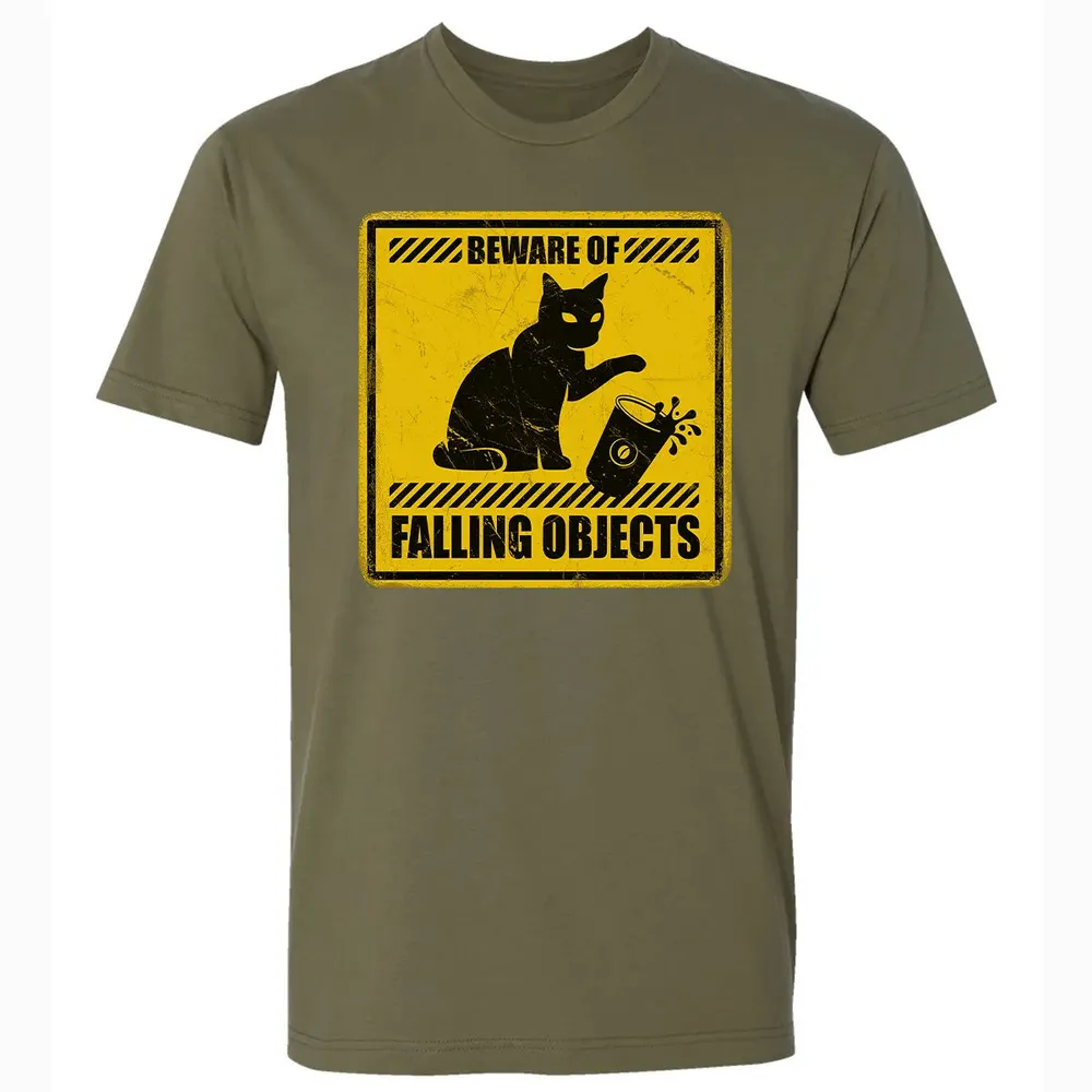 Beware of falling objects Premium Unisex T-shirt - 5