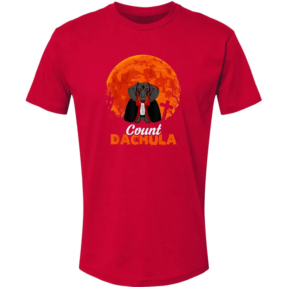 Count Dachula   Dachshund Halloween Gift For Men Women Premium Unisex T-shirt - 6