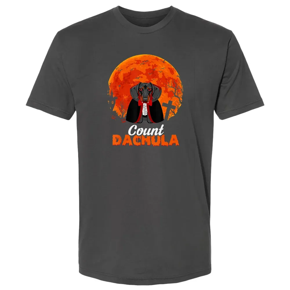 Count Dachula   Dachshund Halloween Gift For Men Women Premium Unisex T-shirt - 8