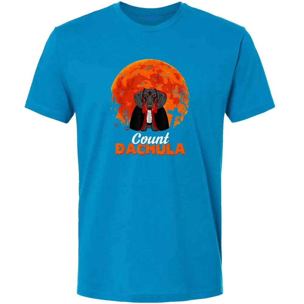 Count Dachula   Dachshund Halloween Gift For Men Women Premium Unisex T-shirt - 15