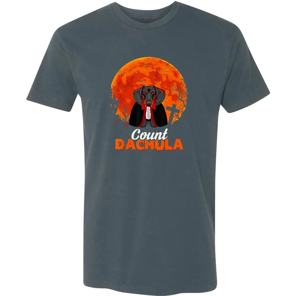 Count Dachula   Dachshund Halloween Gift For Men Women Premium Unisex T-shirt - 14