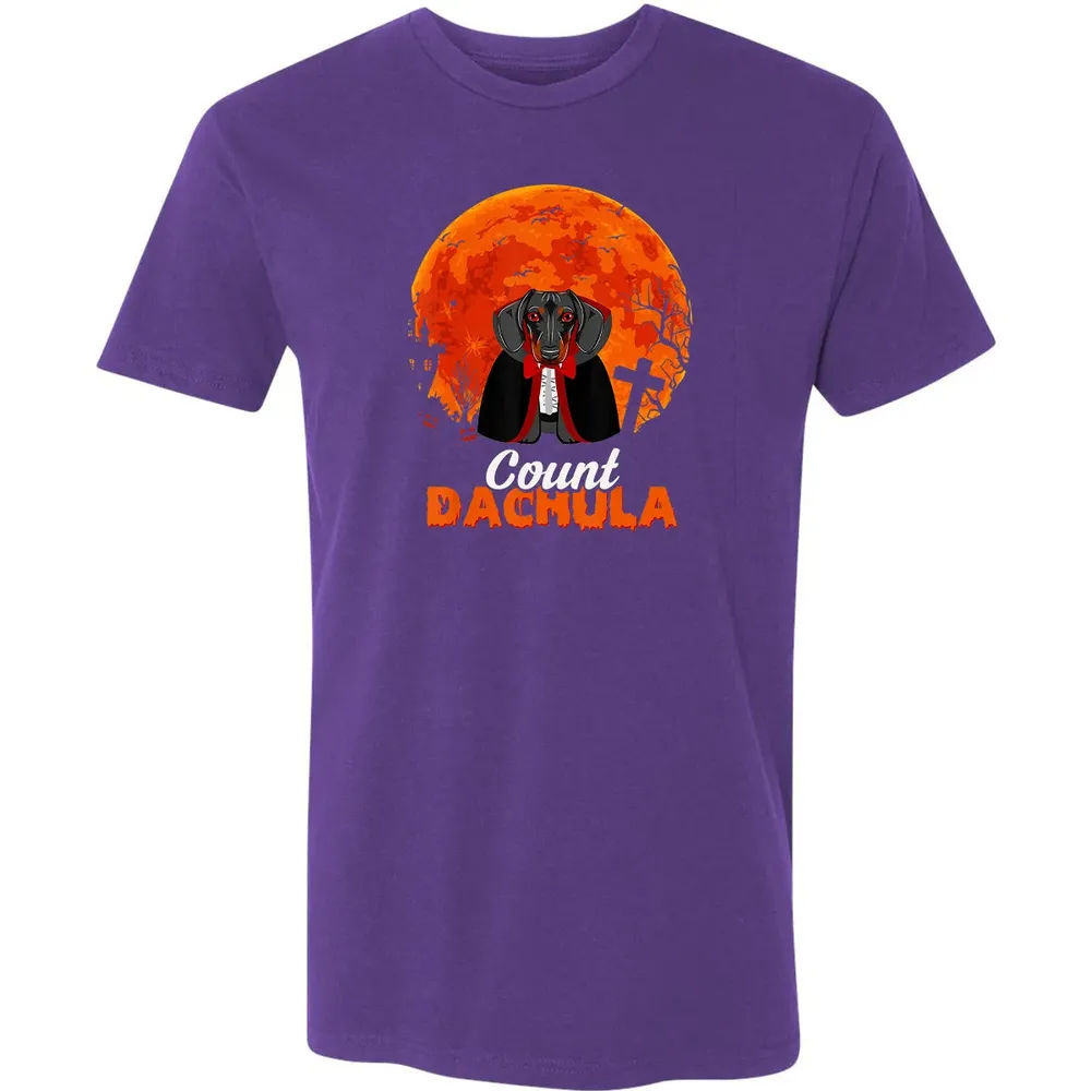 Count Dachula   Dachshund Halloween Gift For Men Women Premium Unisex T-shirt - 7