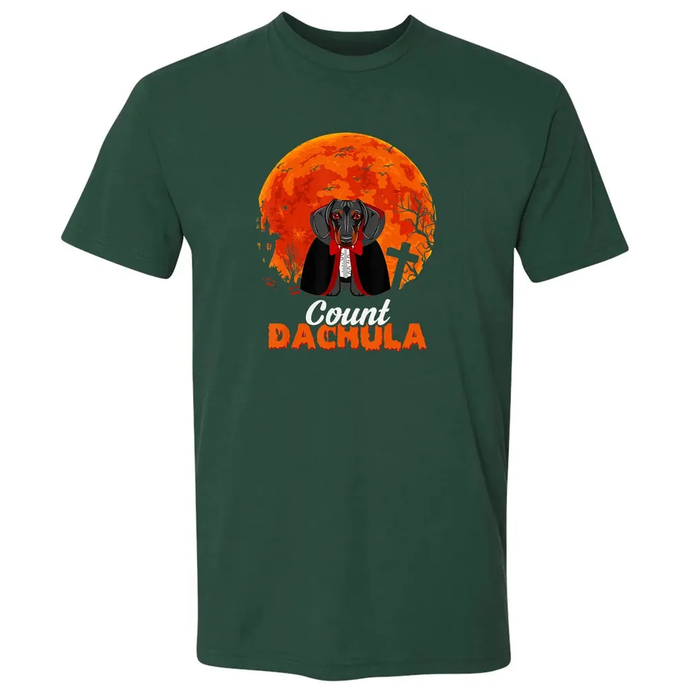 Count Dachula   Dachshund Halloween Gift For Men Women Premium Unisex T-shirt - 12