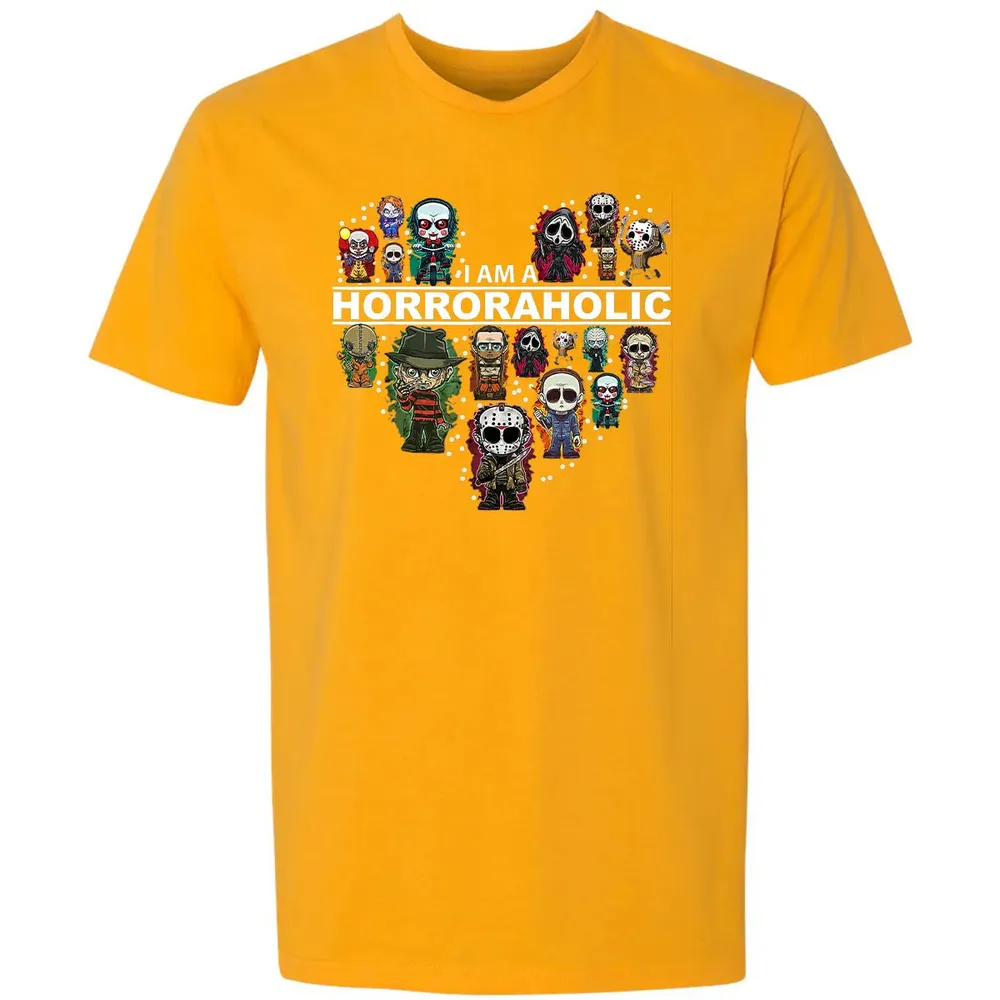I Am A Horroraholic Halloween Day Horror Aholic Premium Unisex T-shirt - 11