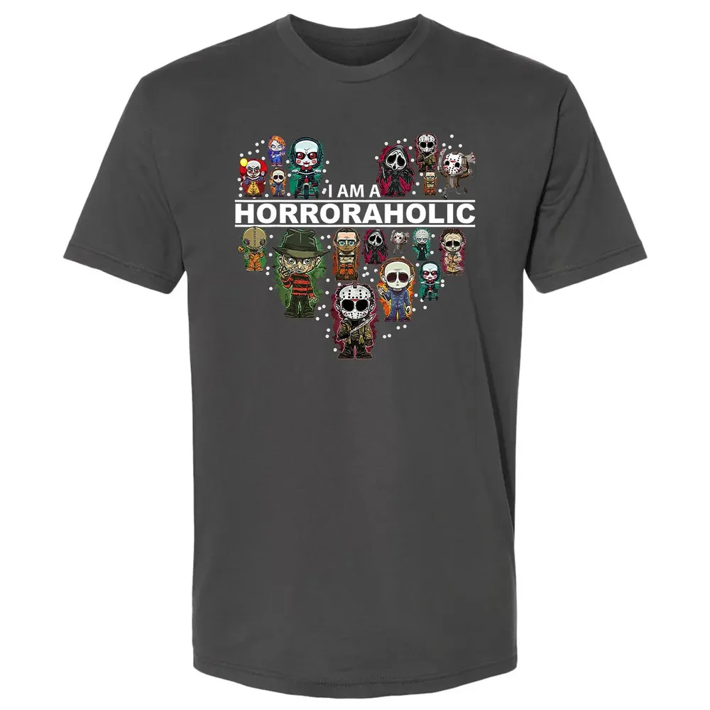 I Am A Horroraholic Halloween Day Horror Aholic Premium Unisex T-shirt - 8
