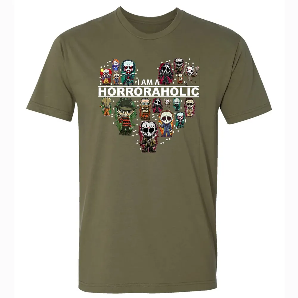 I Am A Horroraholic Halloween Day Horror Aholic Premium Unisex T-shirt - 5