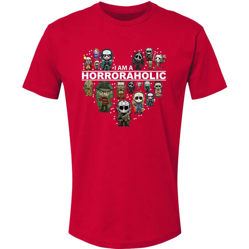I Am A Horroraholic Halloween Day Horror Aholic Premium Unisex T-shirt - 6