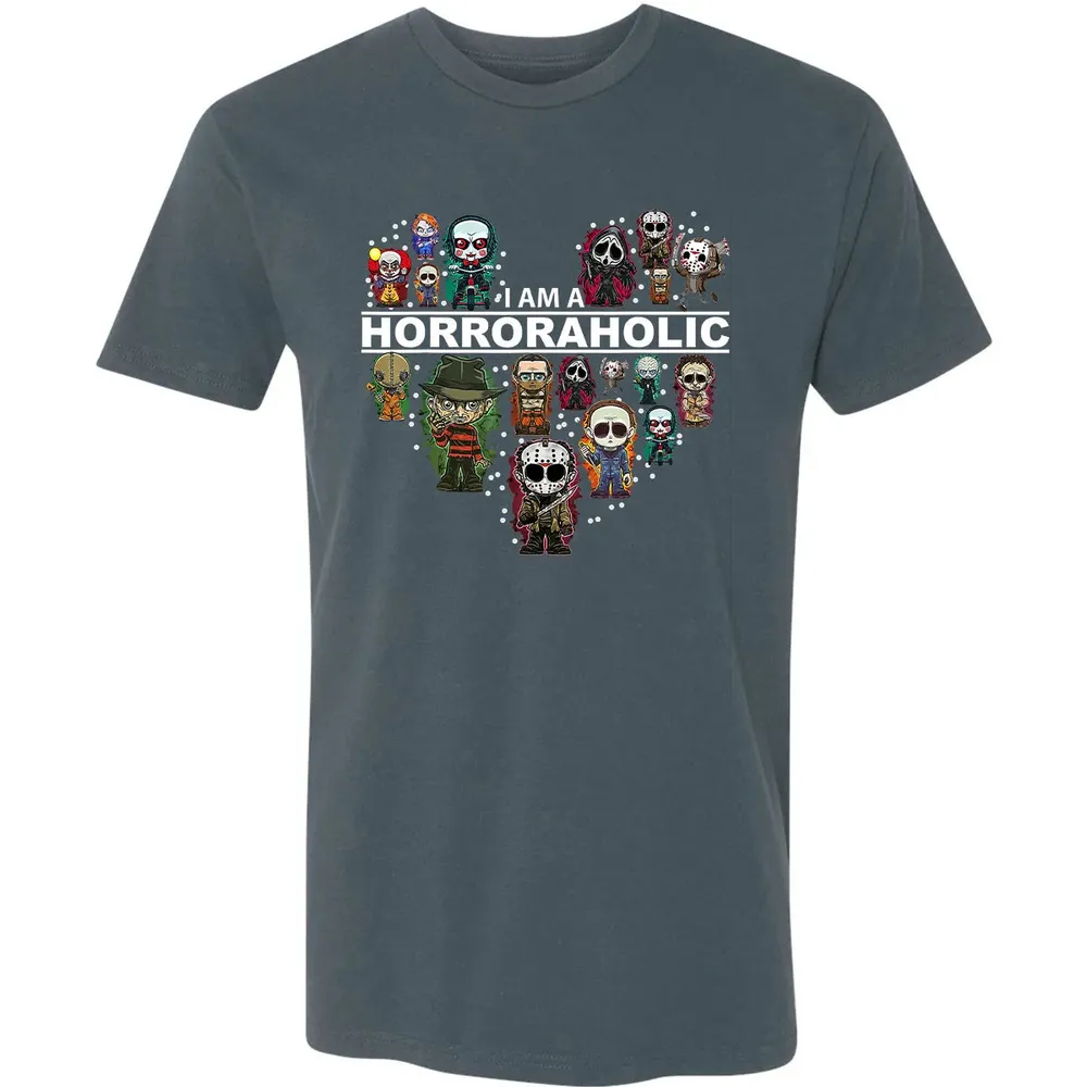 I Am A Horroraholic Halloween Day Horror Aholic Premium Unisex T-shirt - 14