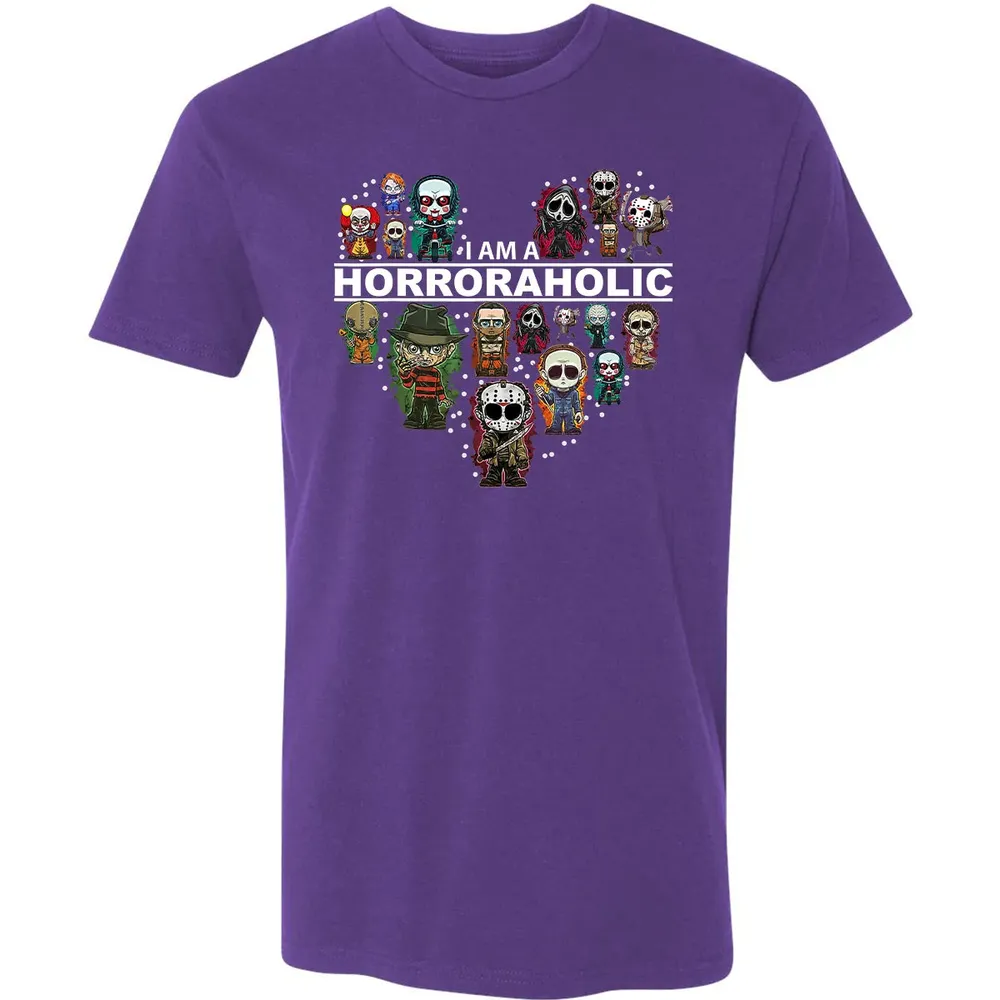 I Am A Horroraholic Halloween Day Horror Aholic Premium Unisex T-shirt - 7