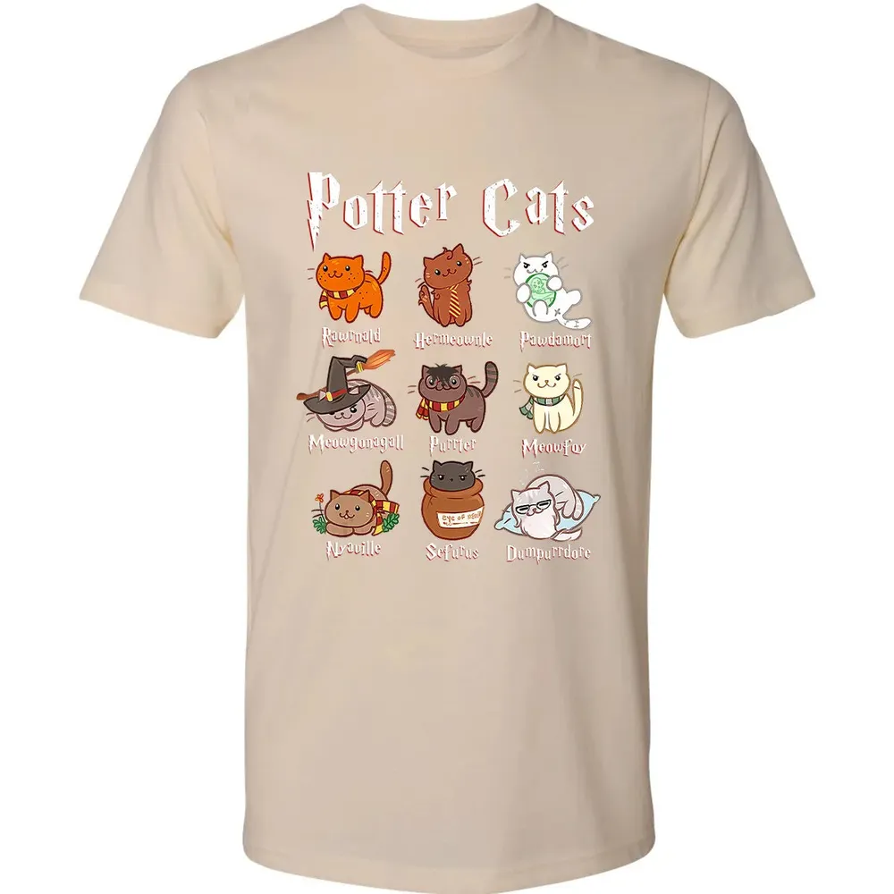 Potter Cats    Funny gift for Cat Lovers Premium Unisex T-shirt - 13