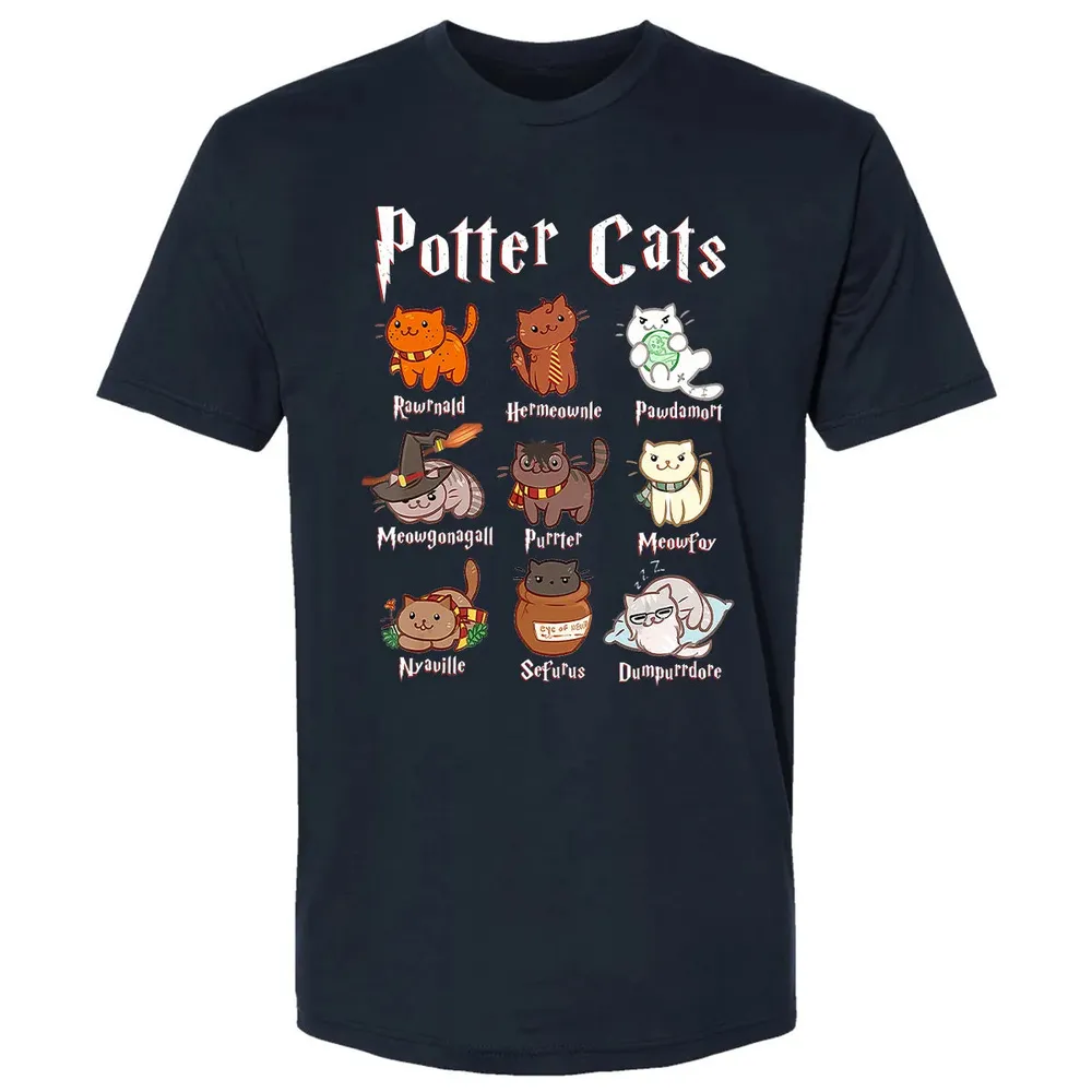 Potter Cats    Funny gift for Cat Lovers Premium Unisex T-shirt - 2