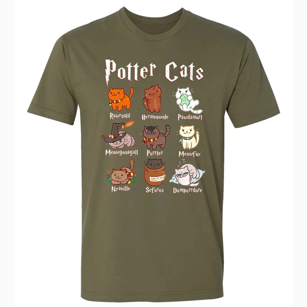 Potter Cats    Funny gift for Cat Lovers Premium Unisex T-shirt - 5