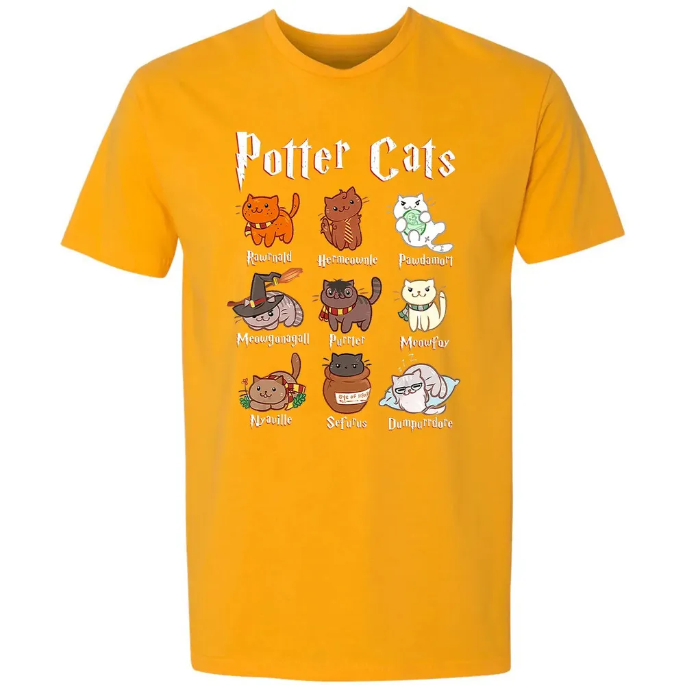 Potter Cats    Funny gift for Cat Lovers Premium Unisex T-shirt - 11