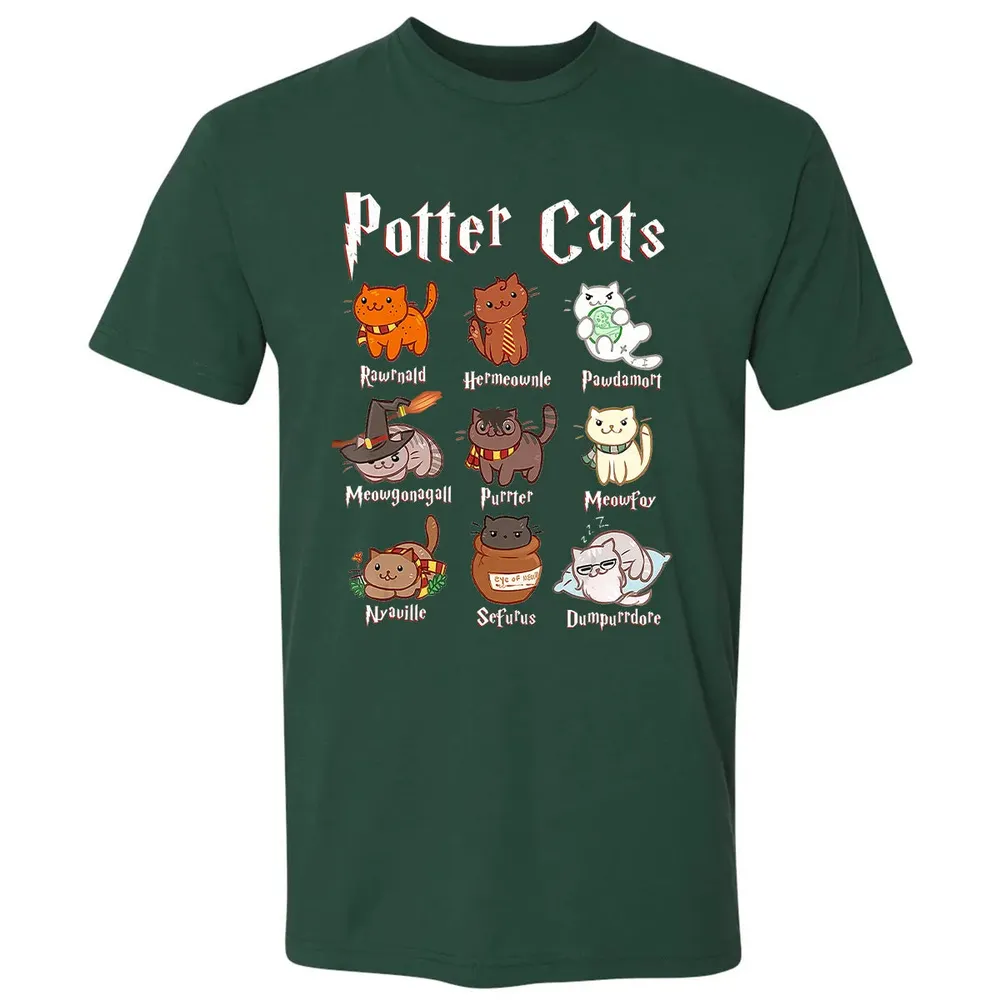 Potter Cats    Funny gift for Cat Lovers Premium Unisex T-shirt - 12