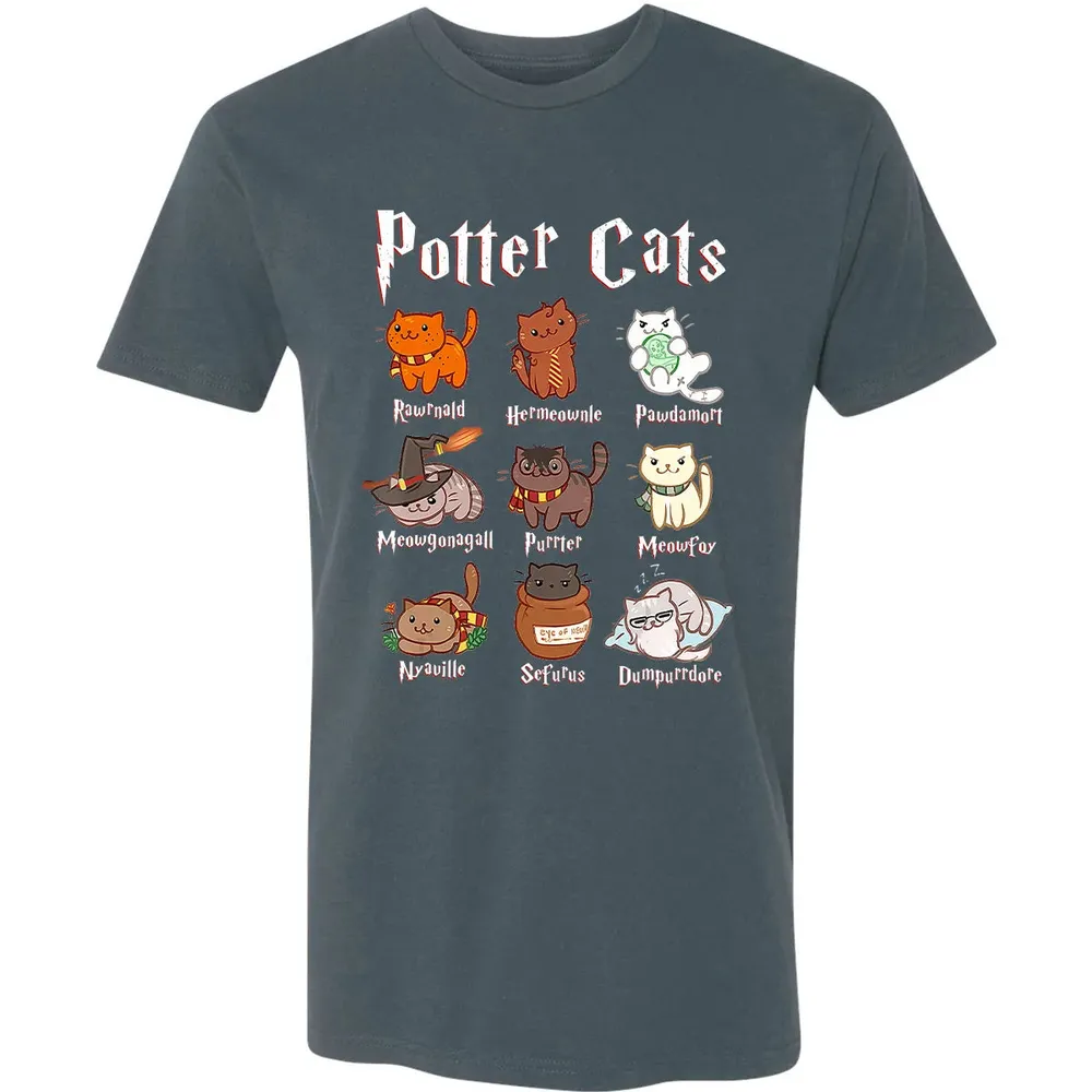 Potter Cats    Funny gift for Cat Lovers Premium Unisex T-shirt - 14