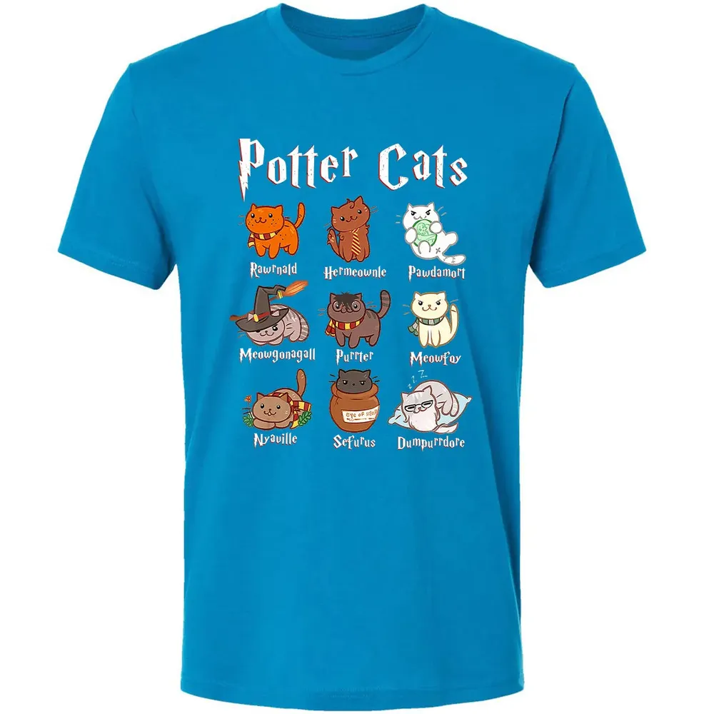 Potter Cats    Funny gift for Cat Lovers Premium Unisex T-shirt - 15