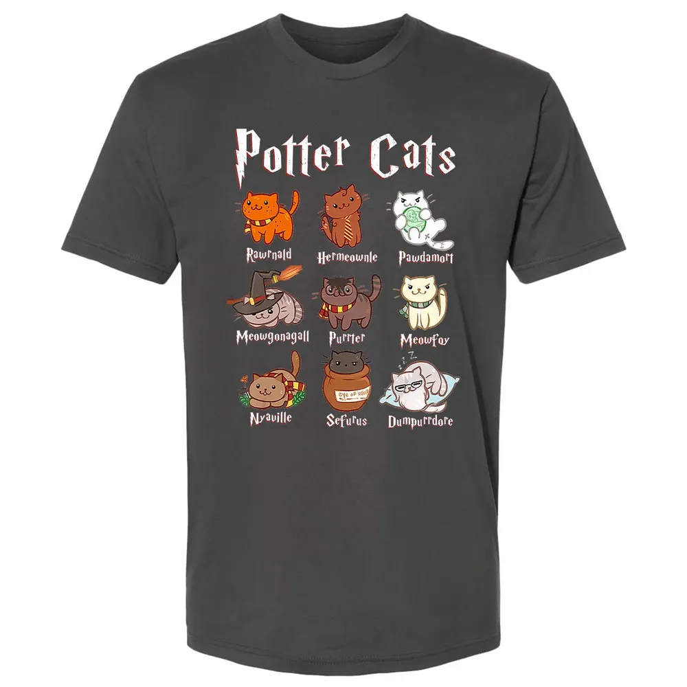 Potter Cats    Funny gift for Cat Lovers Premium Unisex T-shirt - 8