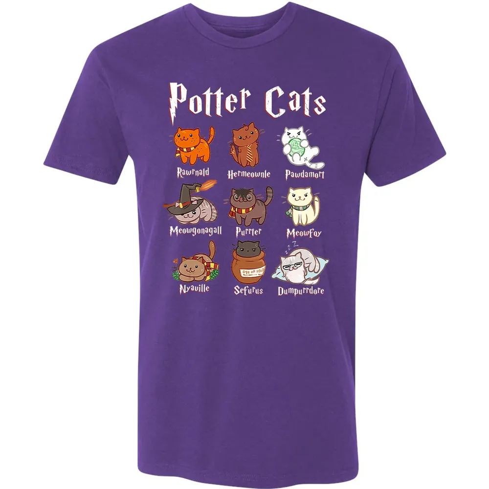 Potter Cats    Funny gift for Cat Lovers Premium Unisex T-shirt - 7