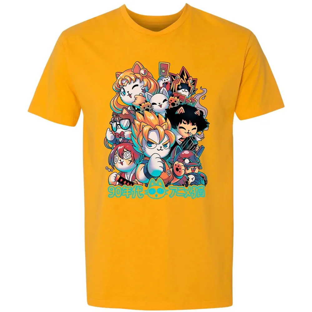 90s Anime Neko Premium Unisex T-shirt - 11