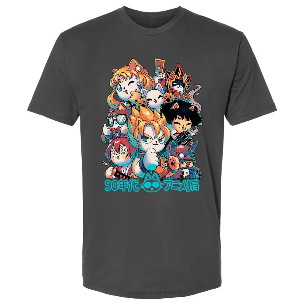 90s Anime Neko Premium Unisex T-shirt - 8