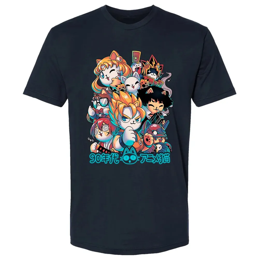 90s Anime Neko Premium Unisex T-shirt - 2
