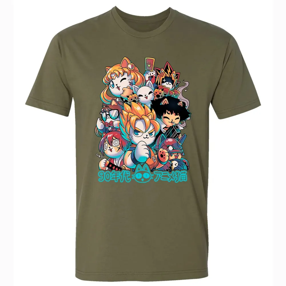 90s Anime Neko Premium Unisex T-shirt - 5