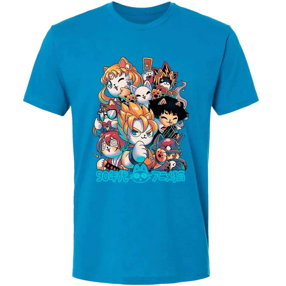 90s Anime Neko Premium Unisex T-shirt - 15