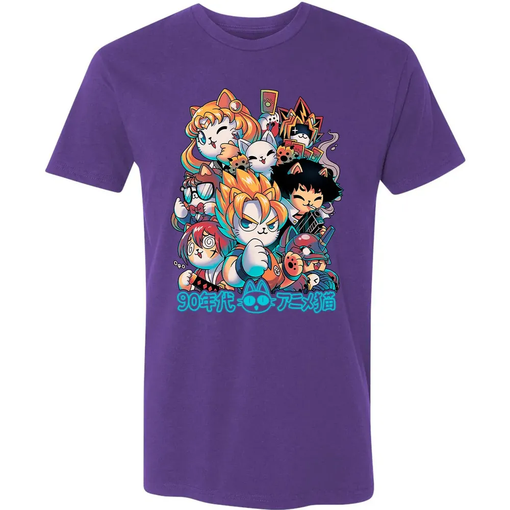 90s Anime Neko Premium Unisex T-shirt - 7