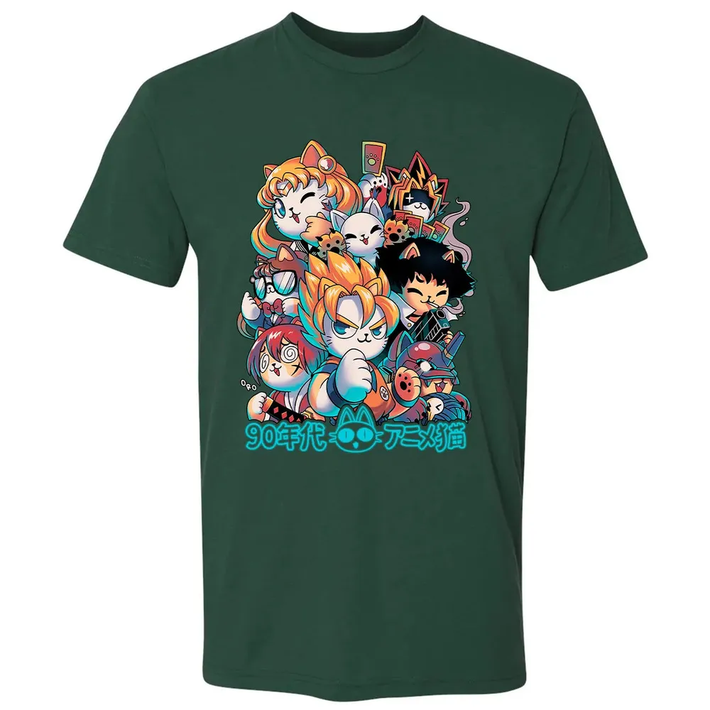 90s Anime Neko Premium Unisex T-shirt - 12