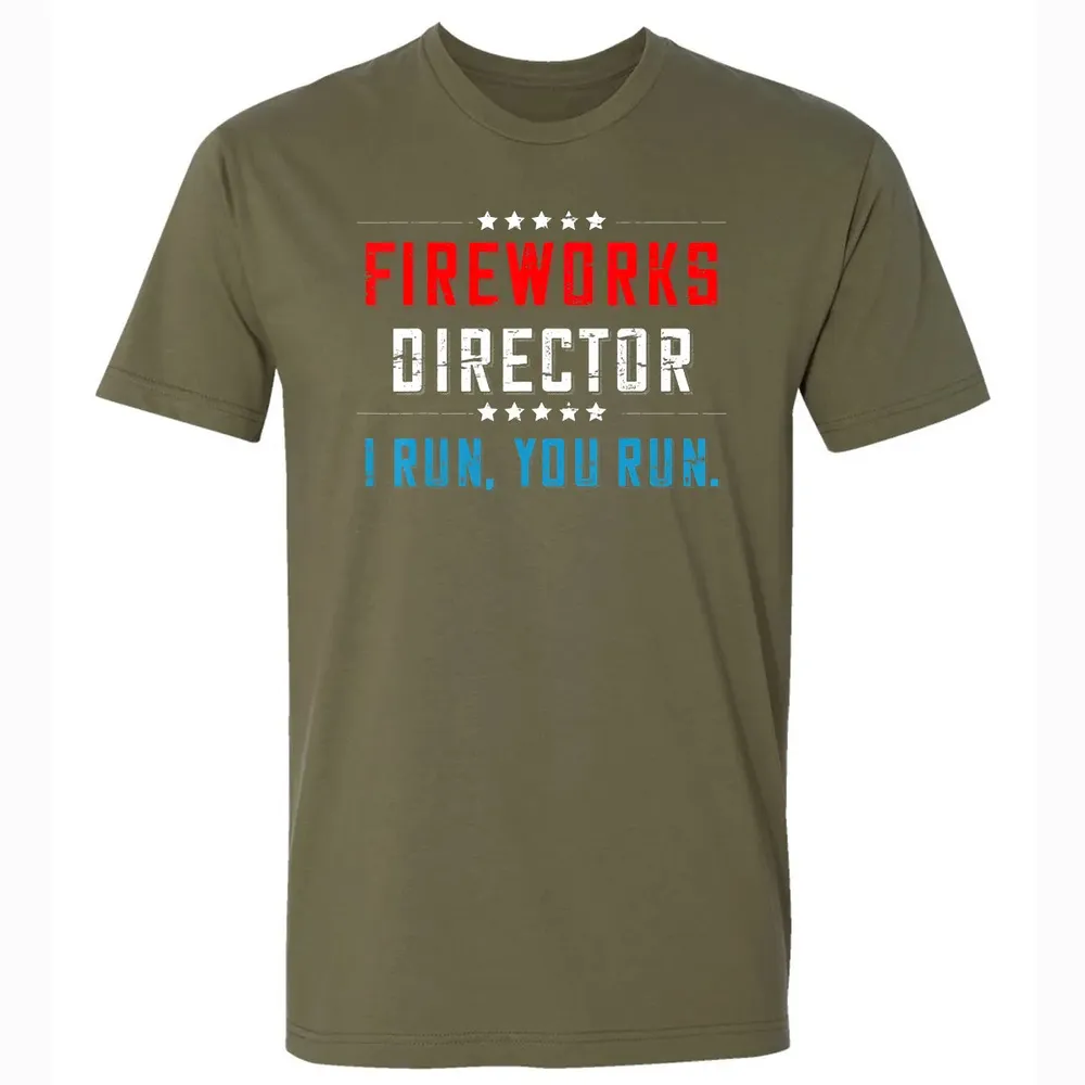 4th Of July Fireworks Director I Run You Run Premium Unisex T-shirt - 5