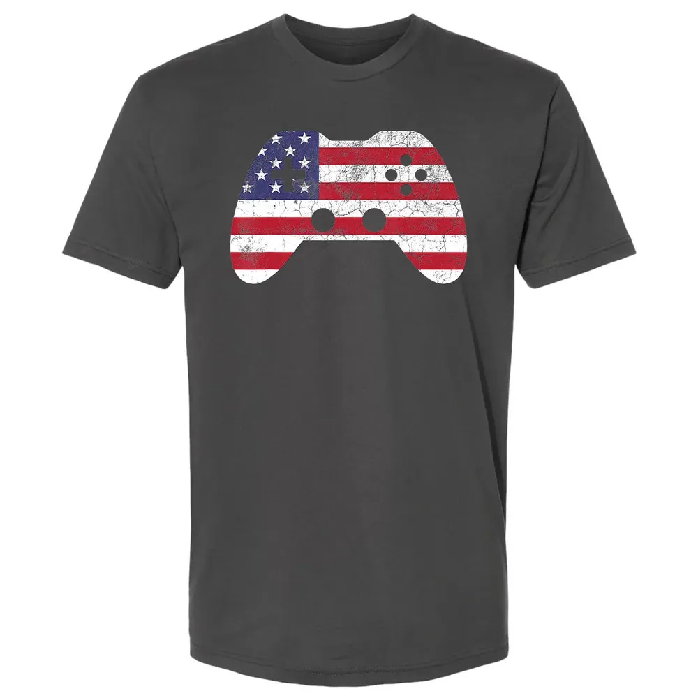 4th Of July  Gift Video Game Gamer Kids Boys Men USA Premium Unisex T-shirt - 8