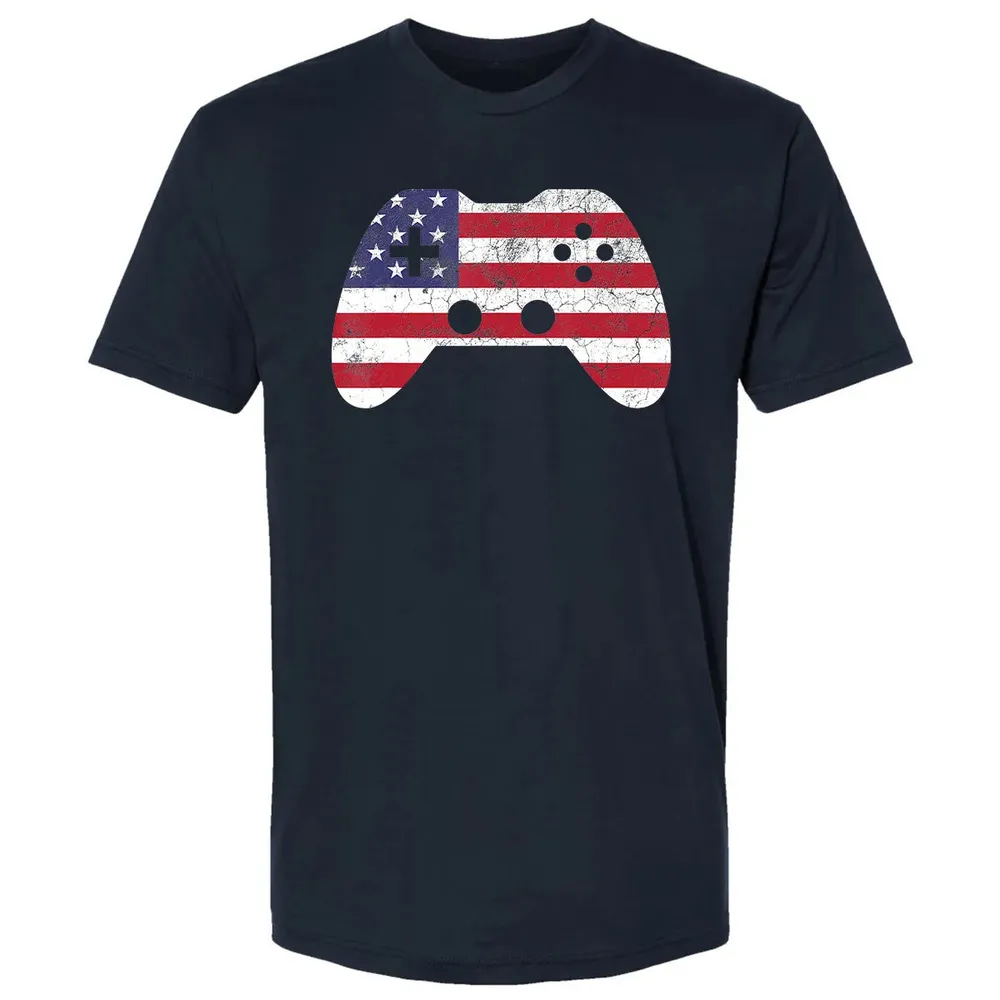 4th Of July  Gift Video Game Gamer Kids Boys Men USA Premium Unisex T-shirt - 2