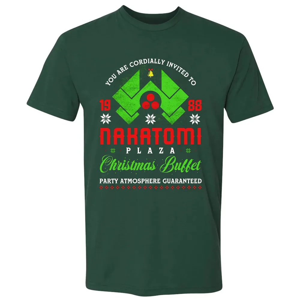 Nakatomi Plaza Christmas Buffet Premium Unisex T-shirt - 12
