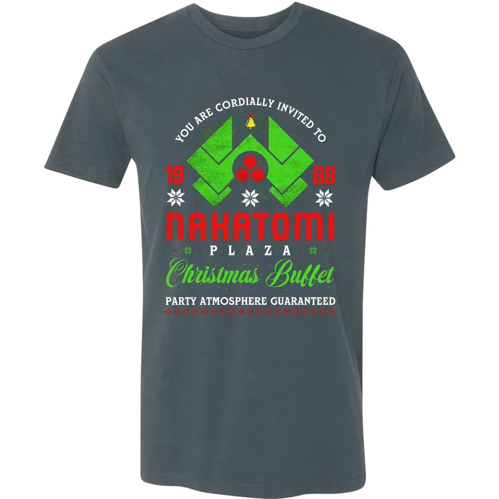 Nakatomi Plaza Christmas Buffet Premium Unisex T-shirt - 14