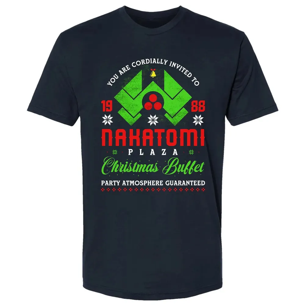 Nakatomi Plaza Christmas Buffet Premium Unisex T-shirt - 2