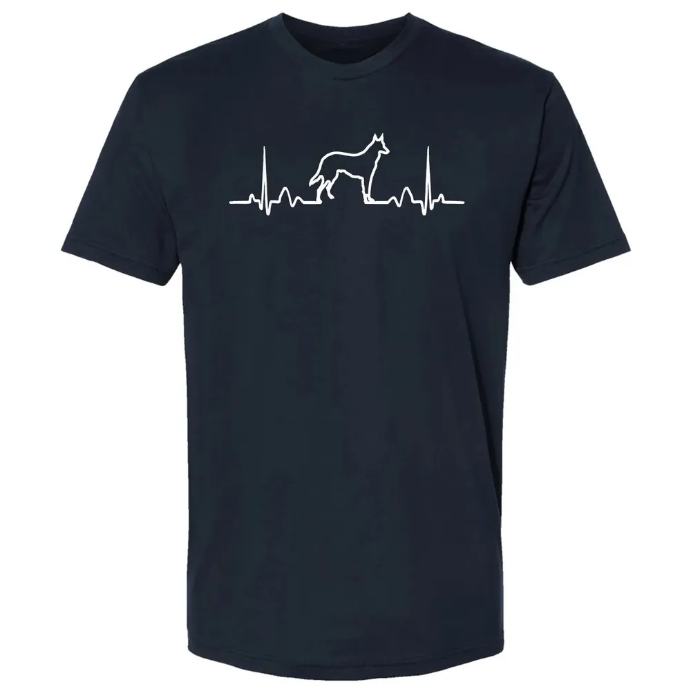 German Shepherd Dog Heartbeat Premium Unisex T-shirt - 2