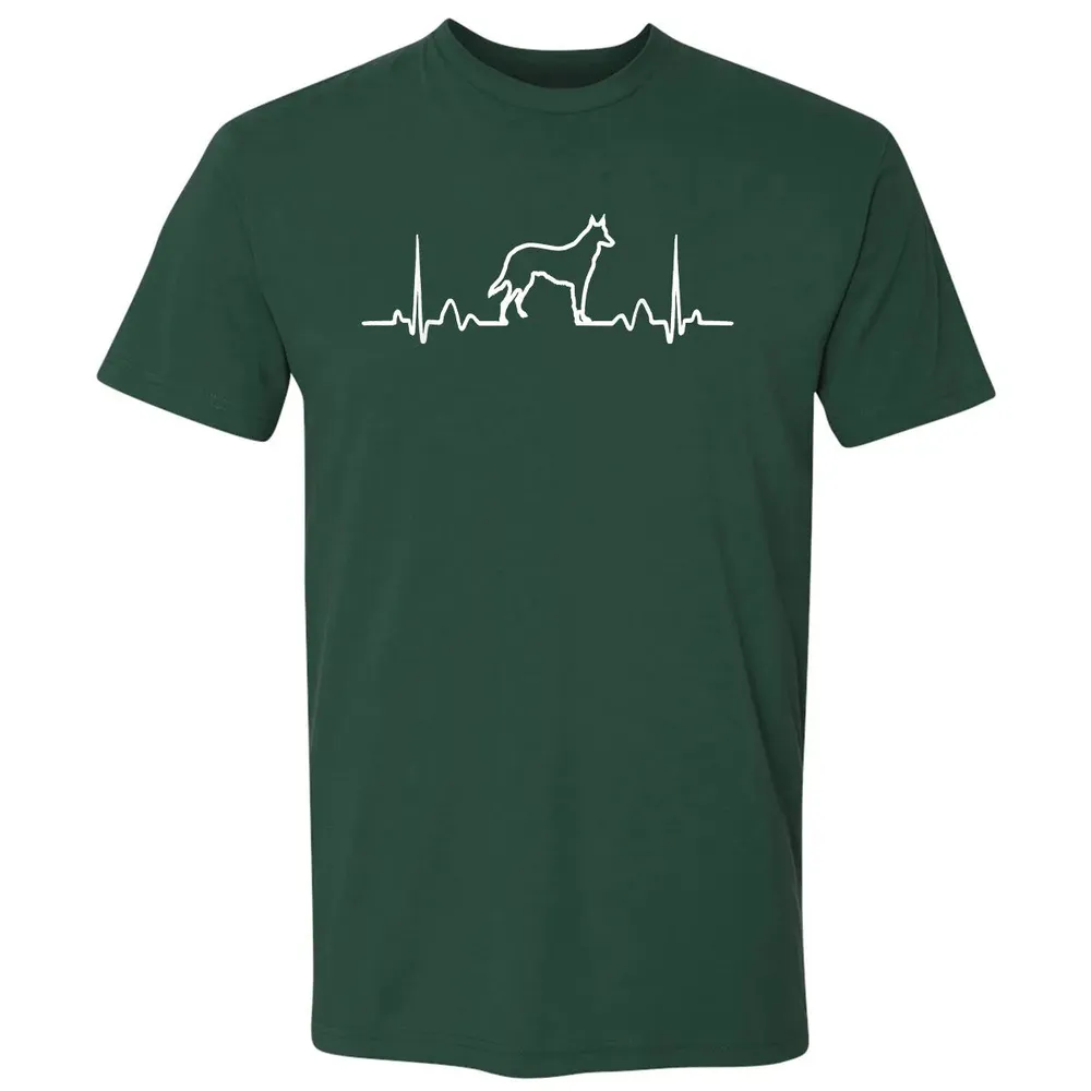 German Shepherd Dog Heartbeat Premium Unisex T-shirt - 12