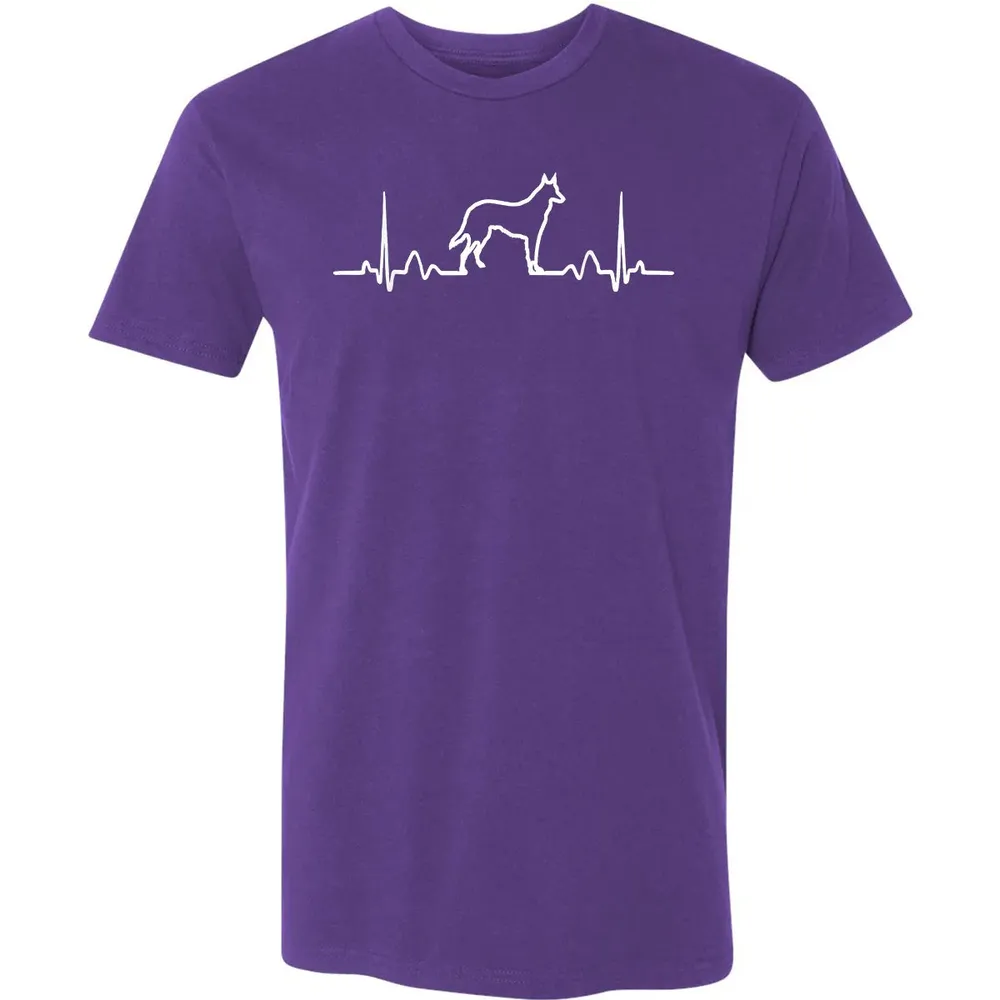 German Shepherd Dog Heartbeat Premium Unisex T-shirt - 7