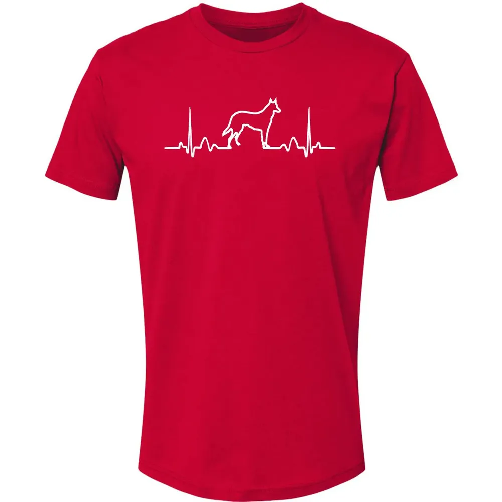 German Shepherd Dog Heartbeat Premium Unisex T-shirt - 6