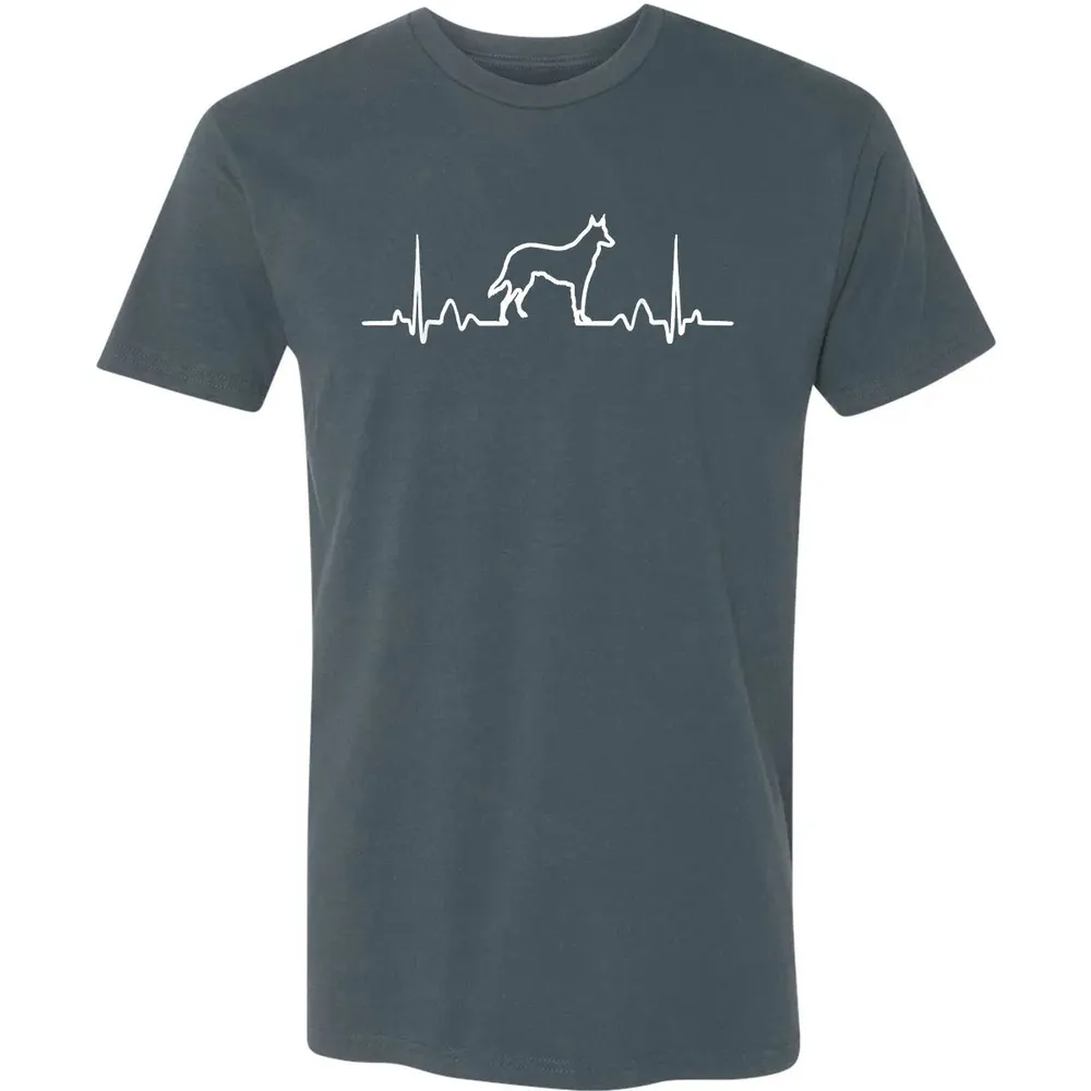 German Shepherd Dog Heartbeat Premium Unisex T-shirt - 14