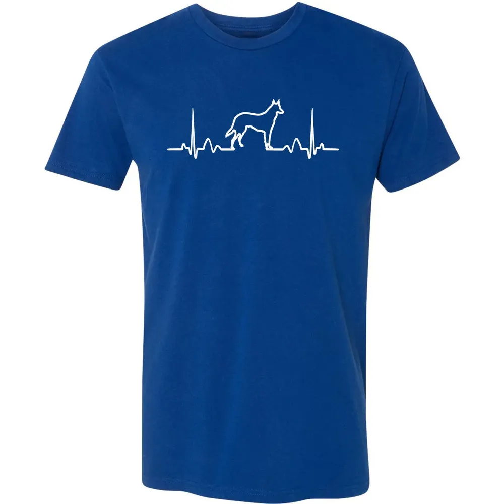 German Shepherd Dog Heartbeat Premium Unisex T-shirt - 10