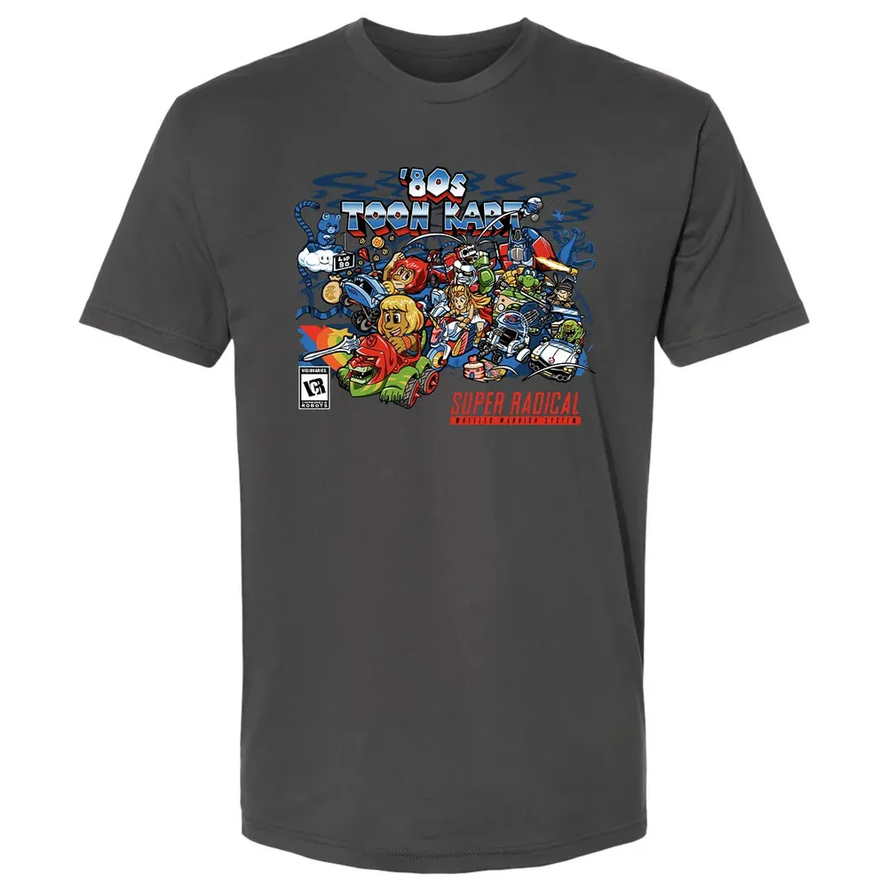 80s Toon Kart Premium Unisex T-shirt - 8