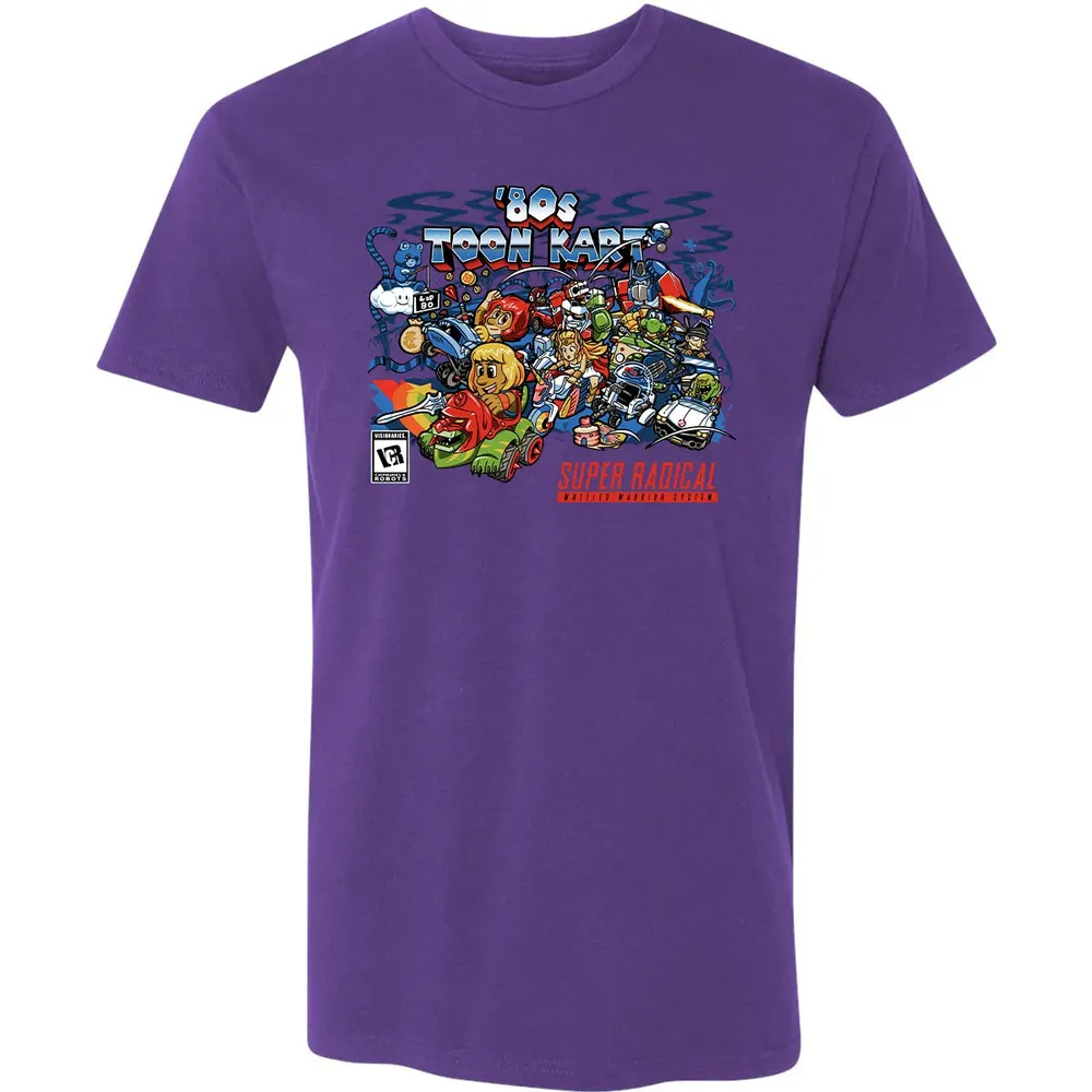 80s Toon Kart Premium Unisex T-shirt - 7